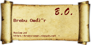 Brebu Omár névjegykártya